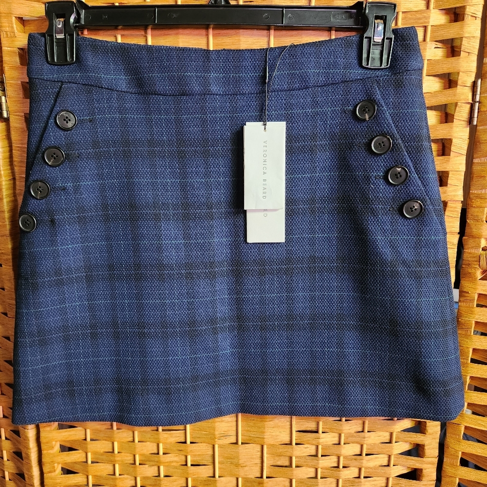 Veronica Beard Barnes Skirt Navy